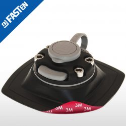 Base Borika Fasten FMS225B Negro Autoadhesivo 140x140mm