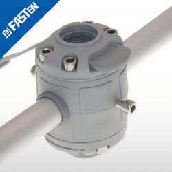 Base Borika Fasten Doble FMR232G Gris para Tubo 30-32 mm